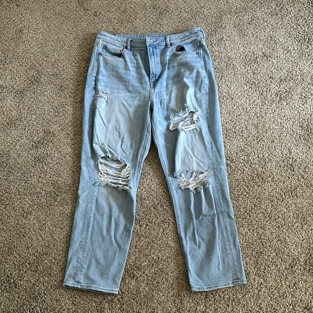 American eagle - ripped mom straight jeans (stretch)